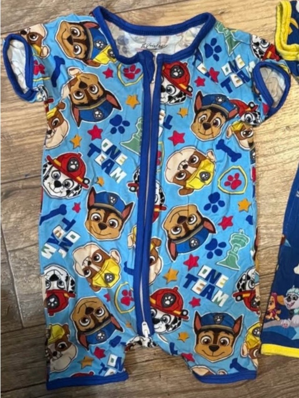 Bamboo Shorty Romper - Blue Paw Patrol
